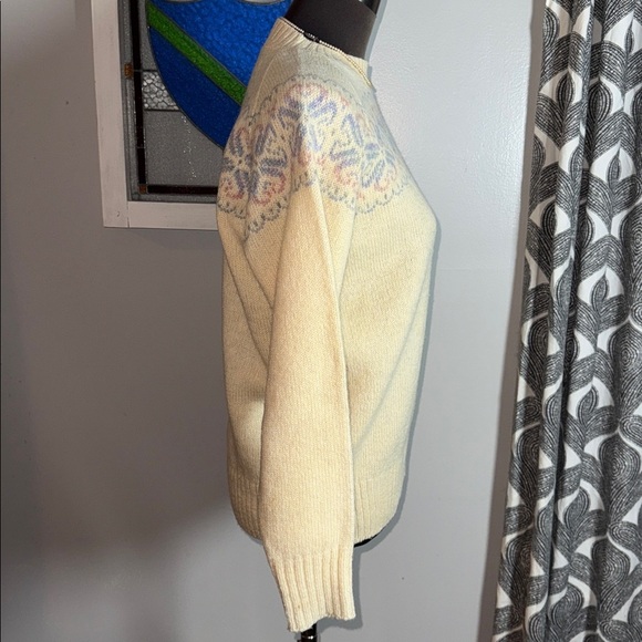 Vintage Shetland Wool Fair Isle Sweater SZ Medium - Picture 5 of 6